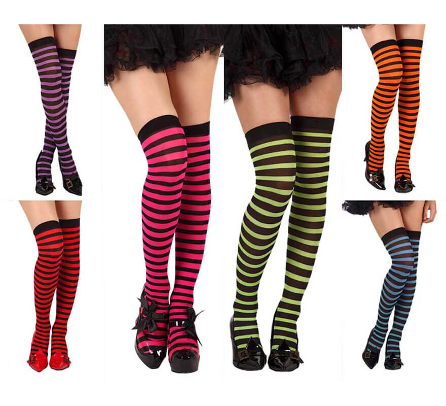 Translation missing: es.Medias de liga rayadas. Colores surt. Precio ud