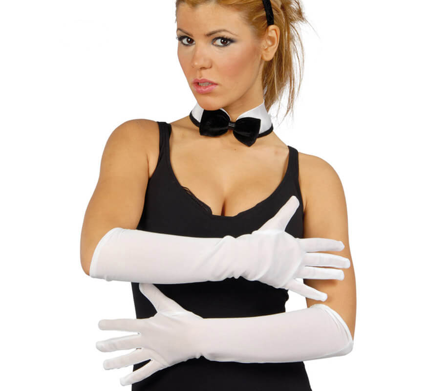 Translation missing: es.Par de Guantes blancos 45 cm