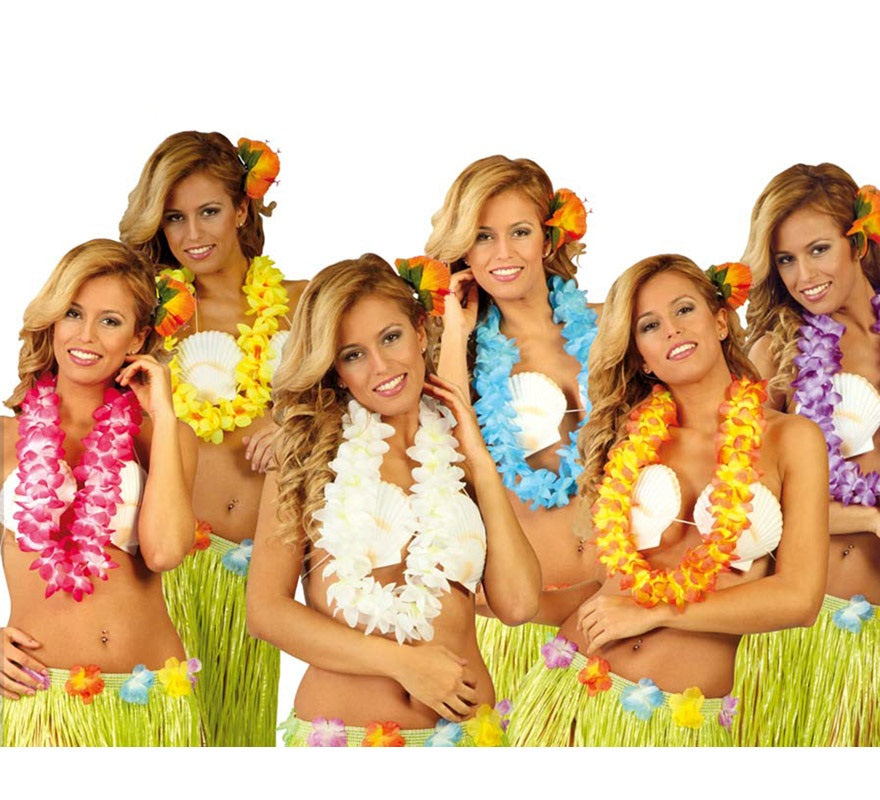 Translation missing: es.Collar Hawaiano extra de flores colores surtidos