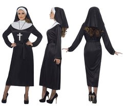 Disfraz de Monja color Negro para Mujer talla L