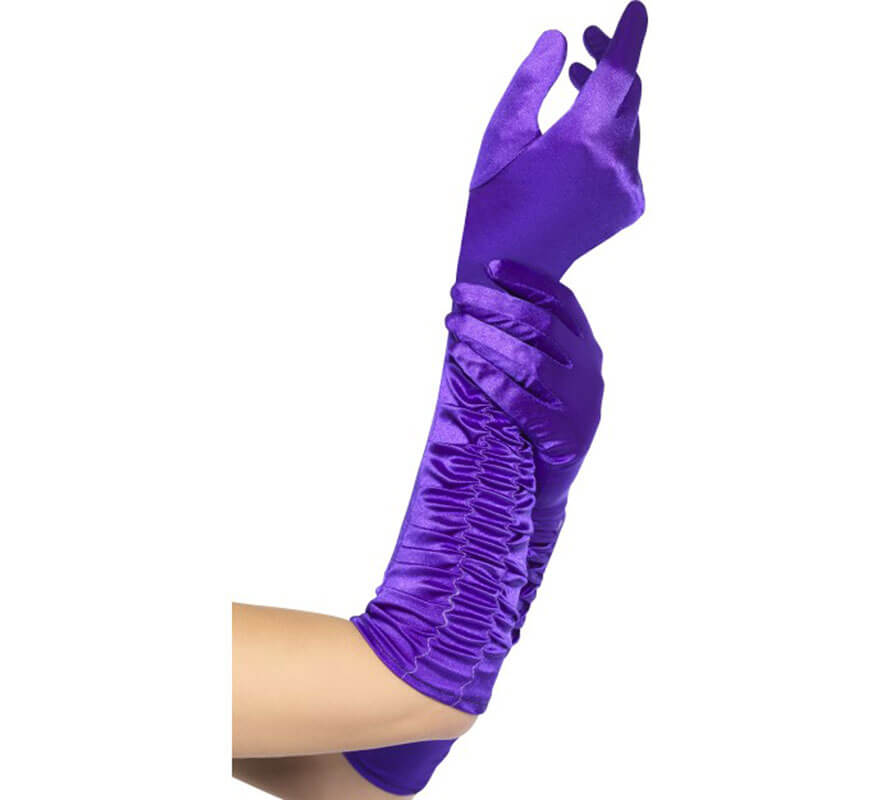 Translation missing: es.Guantes Largos de Seductora Morados 46 cm para Mujer