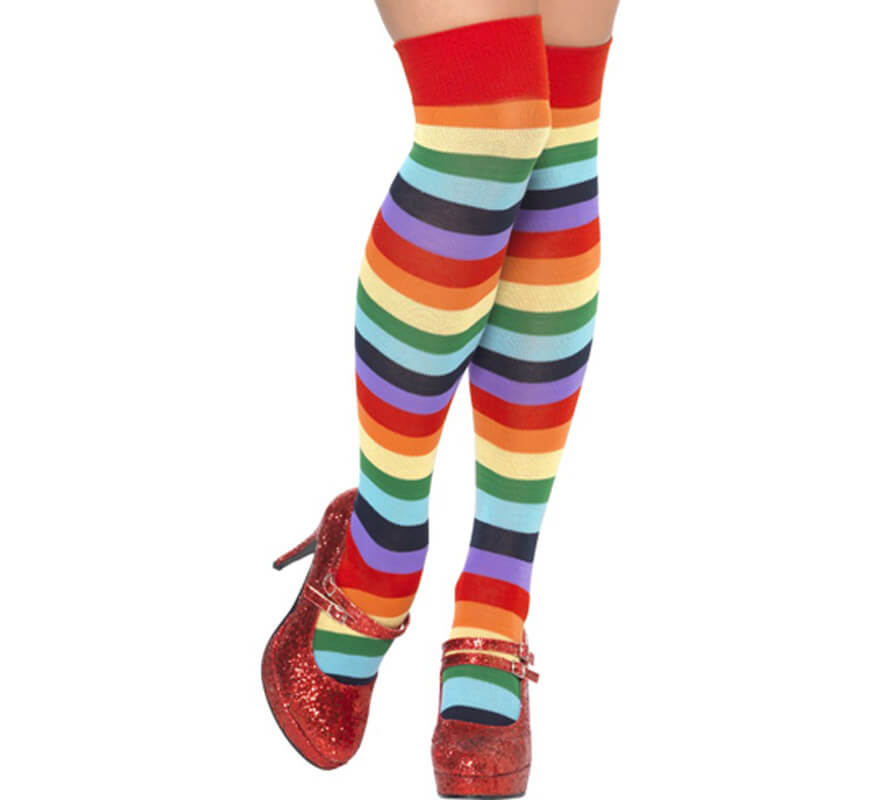 Translation missing: es.Calcetines largos multicolor de Payaso