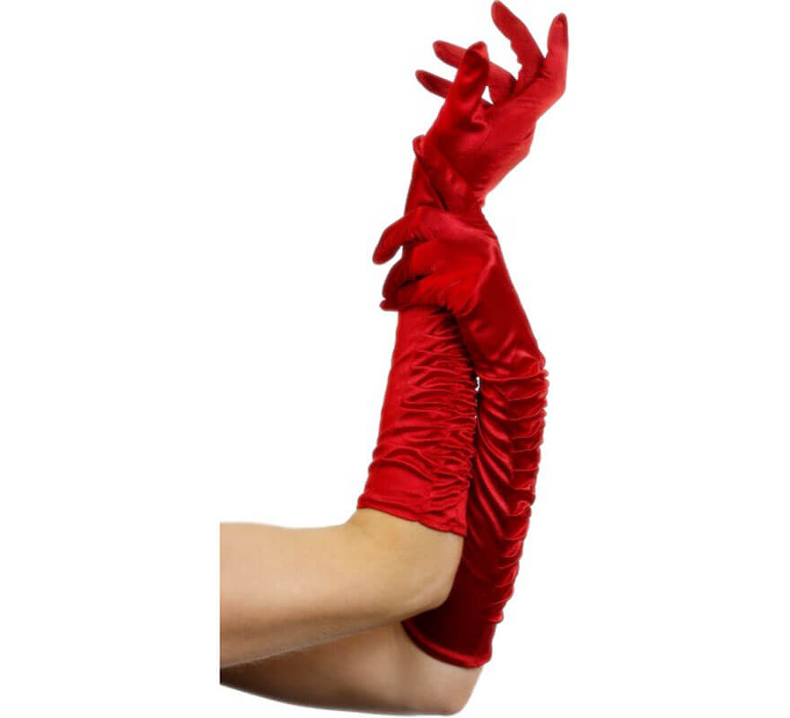 Translation missing: es.Guantes Largos de Seductora Rojos 46 cm para Mujer