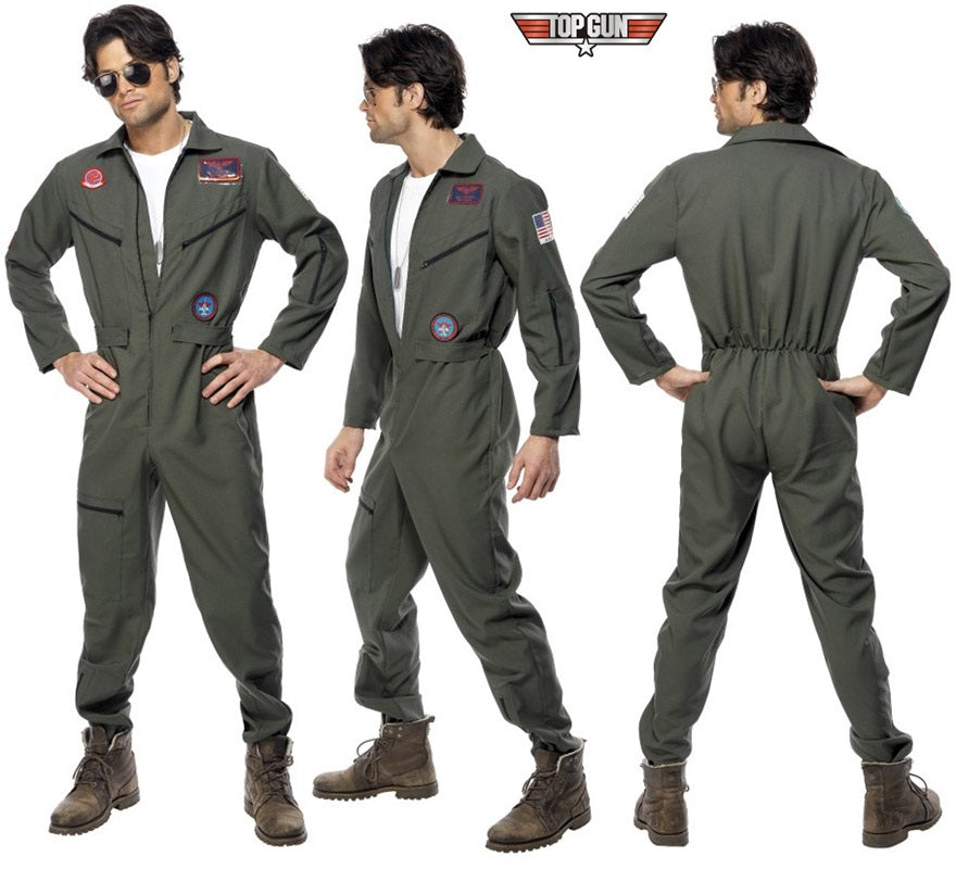Translation missing: es.Disfraz de Piloto de Avión Top Gun para hombre talla M