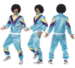 Disfraz de Chico Chandal Azul de los 80 para Hombre talla M