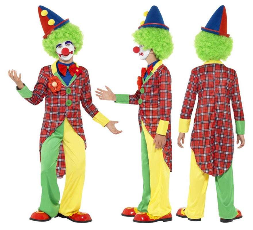 Translation missing: es.Disfraz de Payaso a Cuadros para Niño de 7 a 9 años