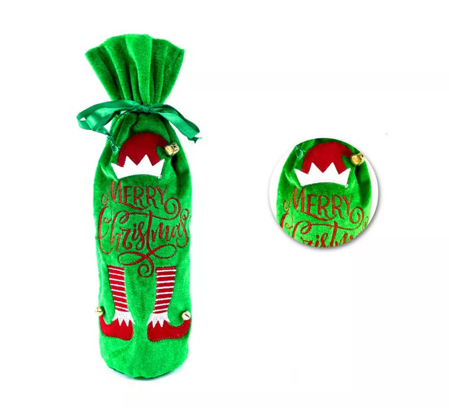 Translation missing: es.Funda de Botella de Navidad de Elfo de 14x35 cm