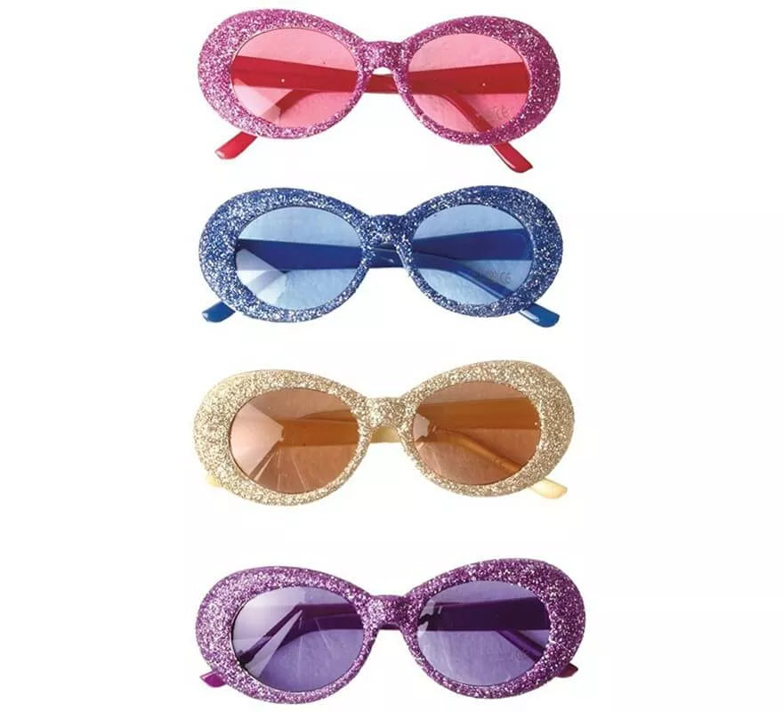 Translation missing: es.Gafas Años 60 con purpurina en colores surtidos