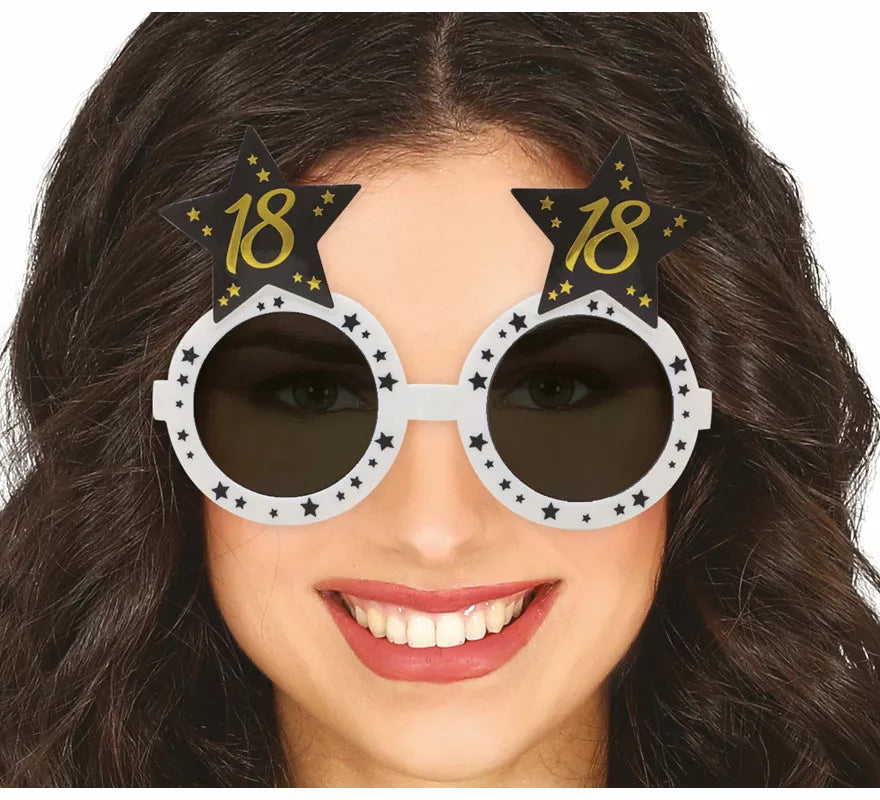 Translation missing: es.Gafas Blancas con Estrellas 18 Años Cumpleaños y Aniversarios