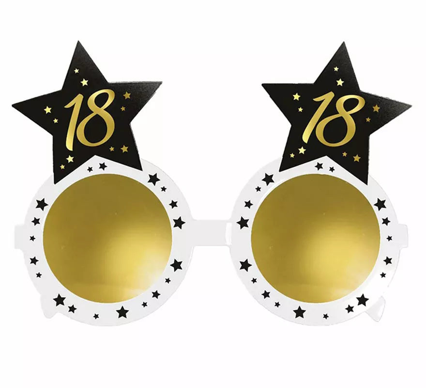 Translation missing: es.Gafas Blancas con Estrellas 18 Años Cumpleaños y Aniversarios