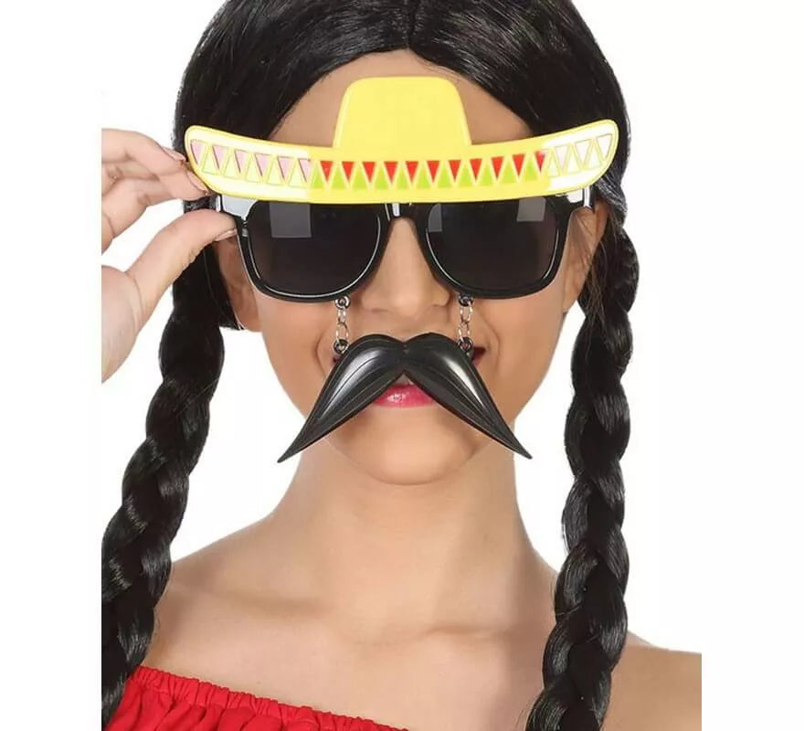 Translation missing: es.Gafas con Bigote y Gorro Mexicano