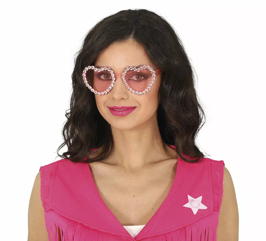 Translation missing: es.Gafas Corazones con brillantes adulta