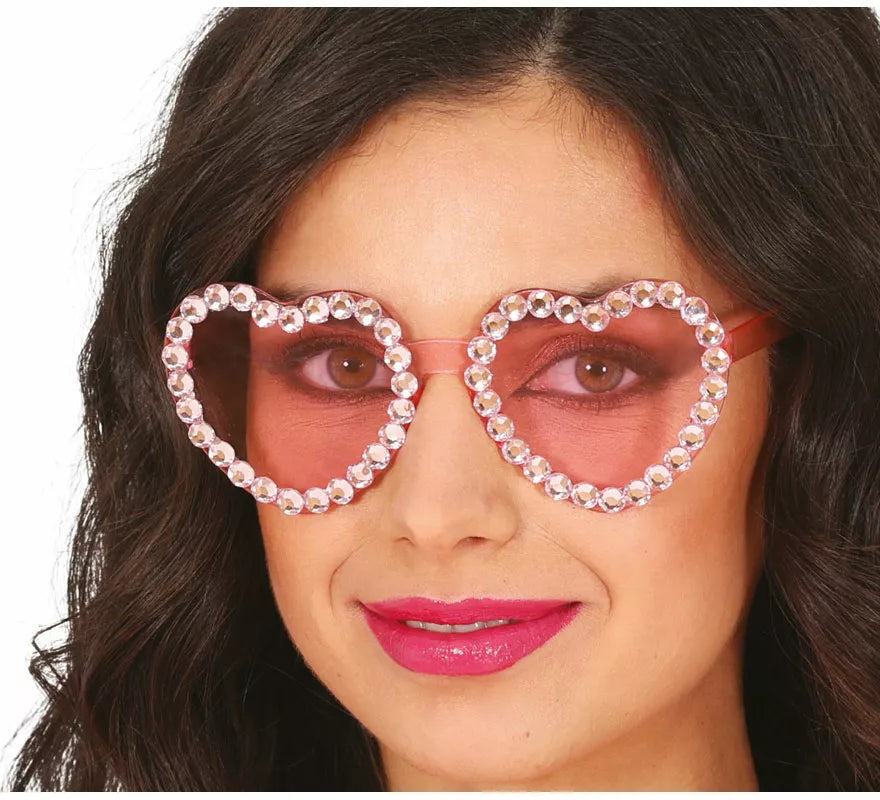 Translation missing: es.Gafas Corazones con brillantes adulta