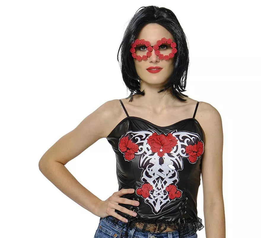 Translation missing: es.Gafas de Catrina Rosas rojas