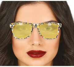 Gafas de Cerveza amarillas adulto