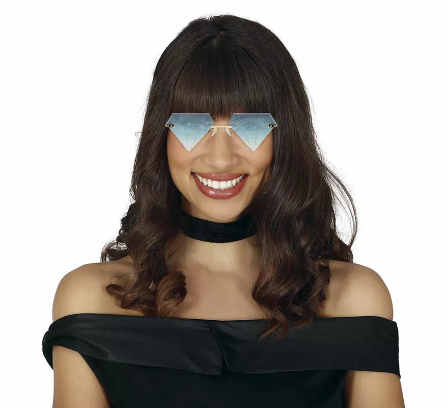 Translation missing: es.Gafas de Diamantes azul adulto