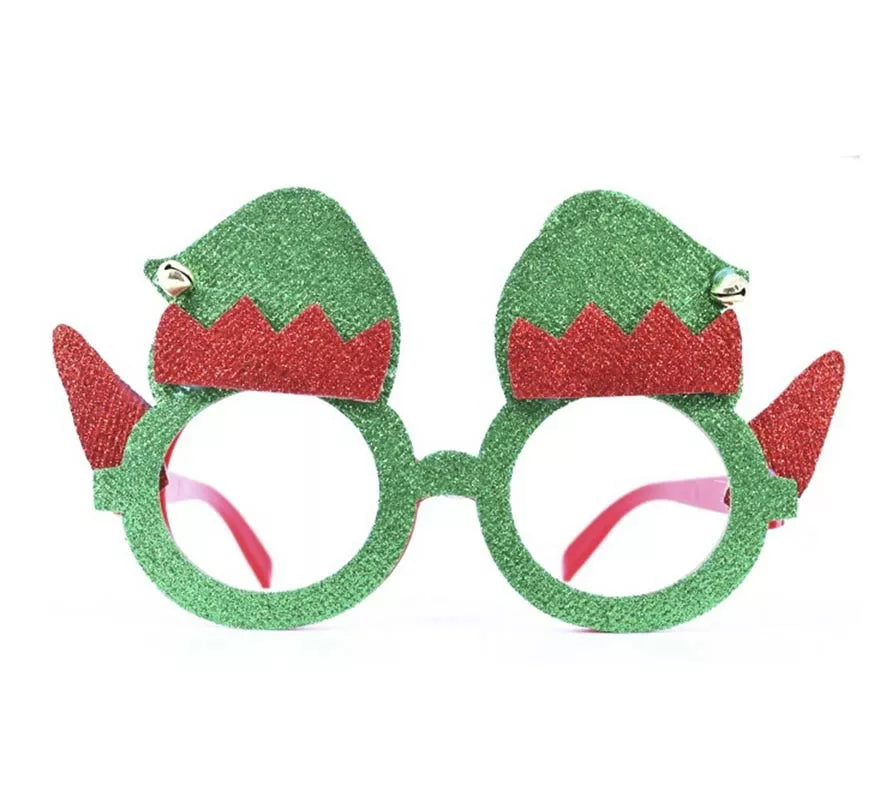 Translation missing: es.Gafas de Elfo Ayudante de Papá Noel con brillantina