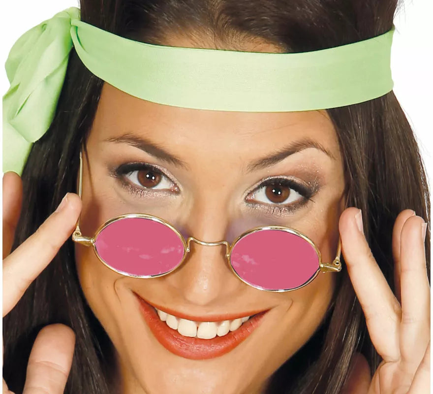 Translation missing: es.Gafas de Hippie circulares en varios colores adulto