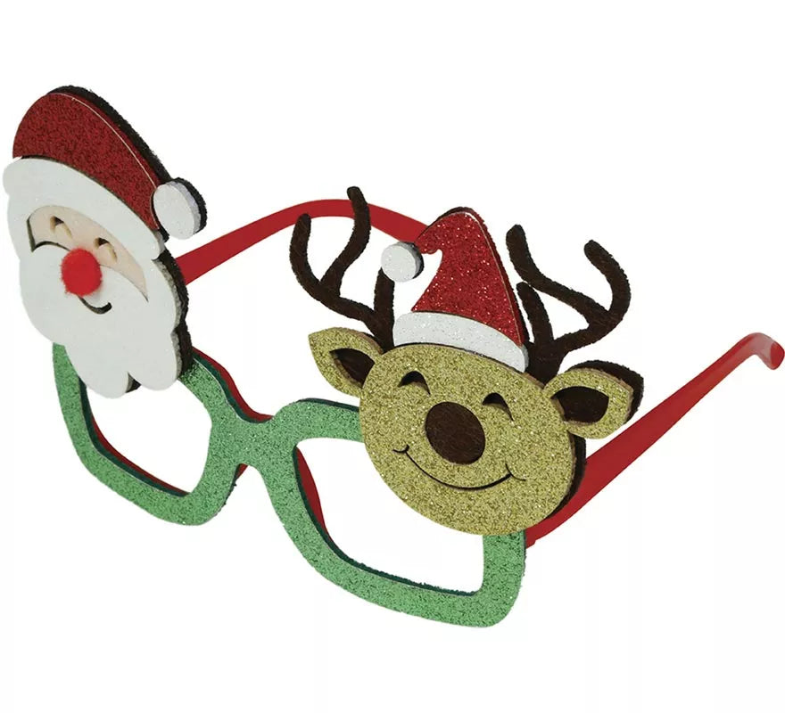 Gafas de Papá Noel y Reno