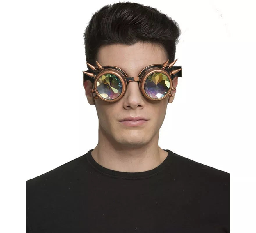 Translation missing: es.Gafas de Steampunk Doradas con Pinchos