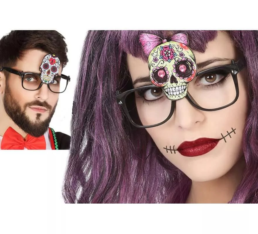 Translation missing: es.Gafas del Día de los Muertos en 2 modelos surtidos