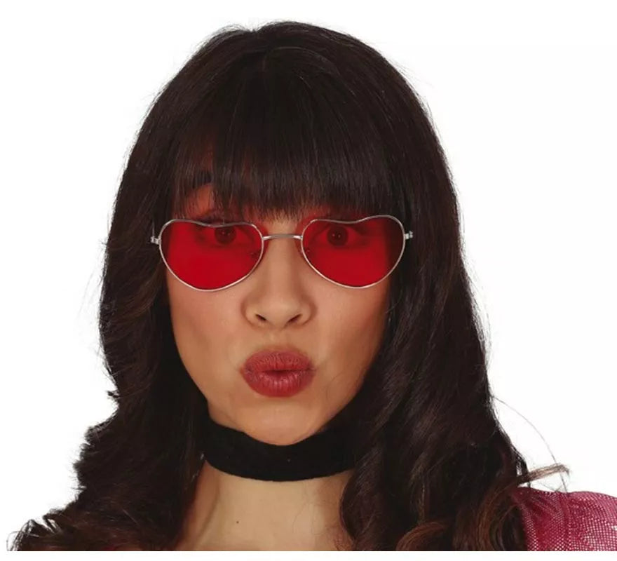 Translation missing: es.Gafas Hippie de Corazones Rojos