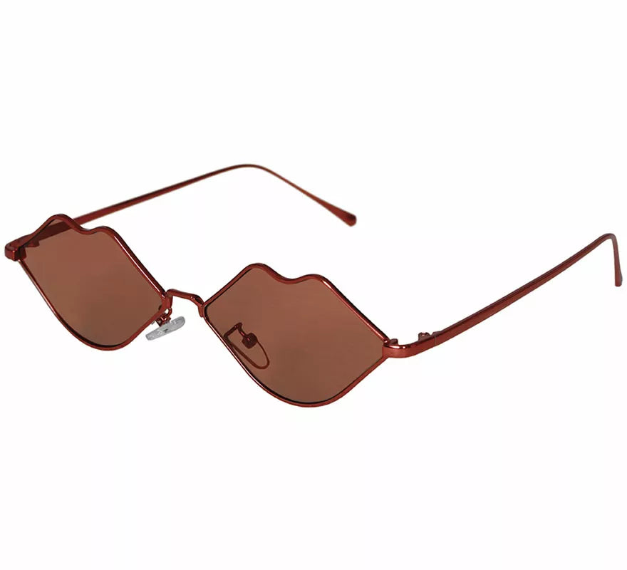 Translation missing: es.Gafas Metálicas Labios rojos adulto