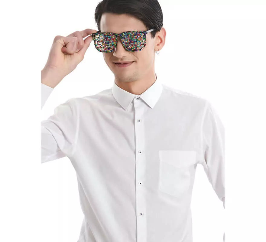Translation missing: es.Gafas Negras con Brillantes Multicolor