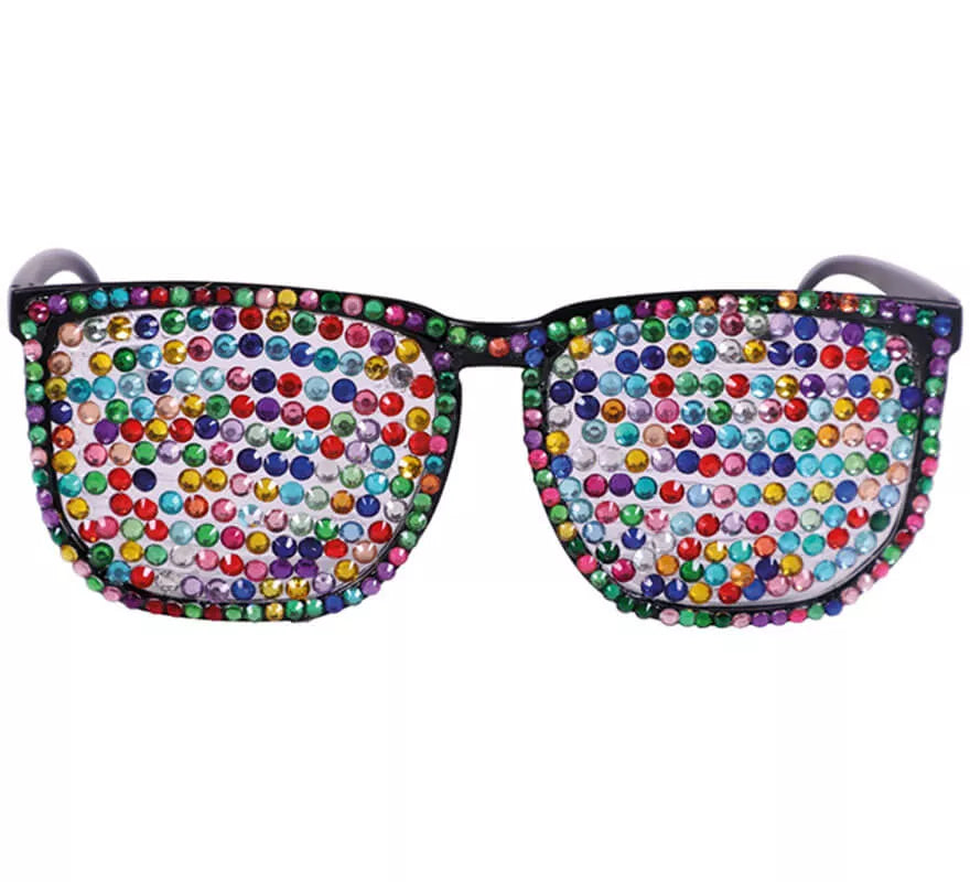 Translation missing: es.Gafas Negras con Brillantes Multicolor