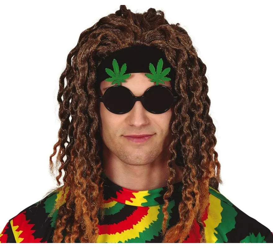 Translation missing: es.Gafas Negras con Hojas de Marihuana