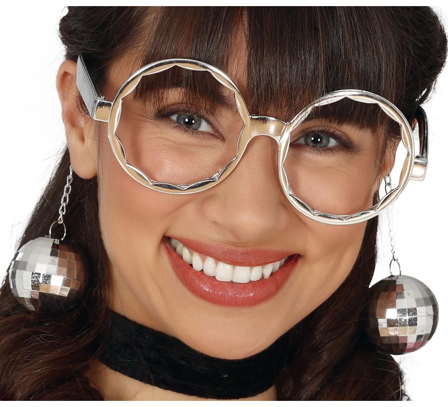 Translation missing: es.Gafas Plateadas Grandes con Bolas