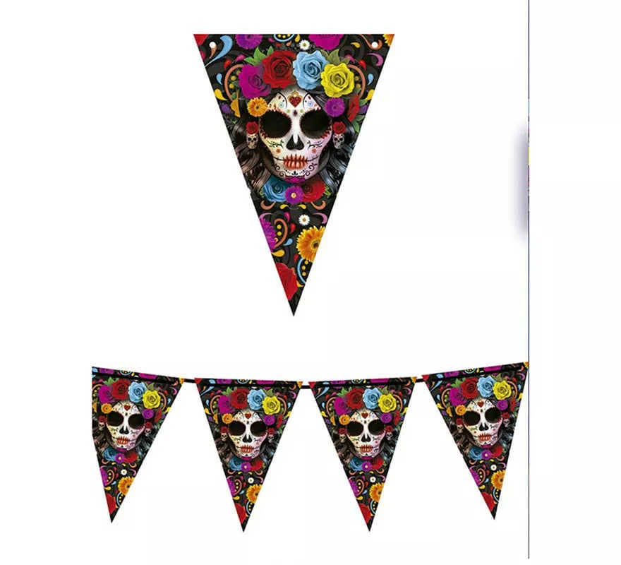 Translation missing: es.Gallardete Catrina colorida de 300 cm