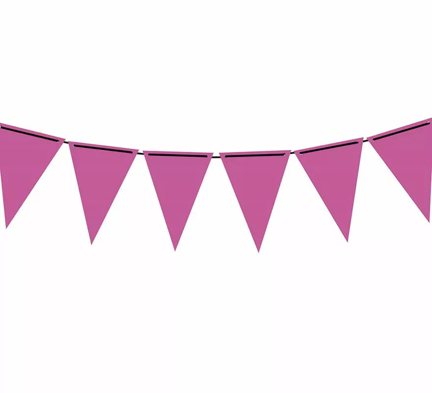 Translation missing: es.Gallardete Neón Fucsia de Papel de 300 cm 19X27 cm
