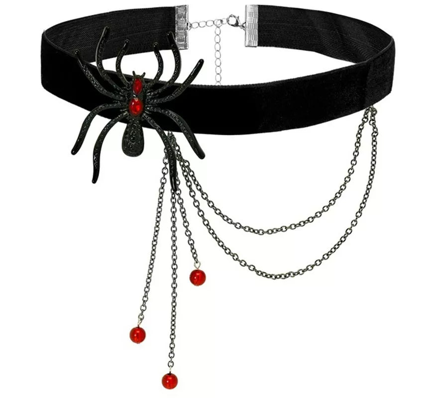 Translation missing: es.Gargantilla con Araña y Diamantes rojos