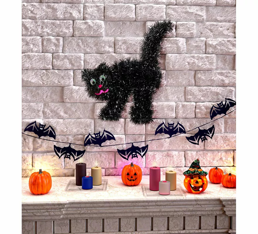 Translation missing: es.Gato negro de Oropel de 30x36 cm