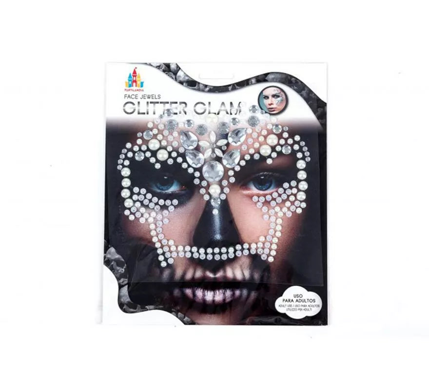 Translation missing: es.Gemas Faciales Adhesivas Calavera brillante