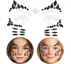 Gemas Faciales Adhesivas de Gata Infantil