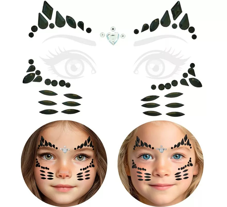 Translation missing: es.Gemas Faciales Adhesivas de Gata Infantil