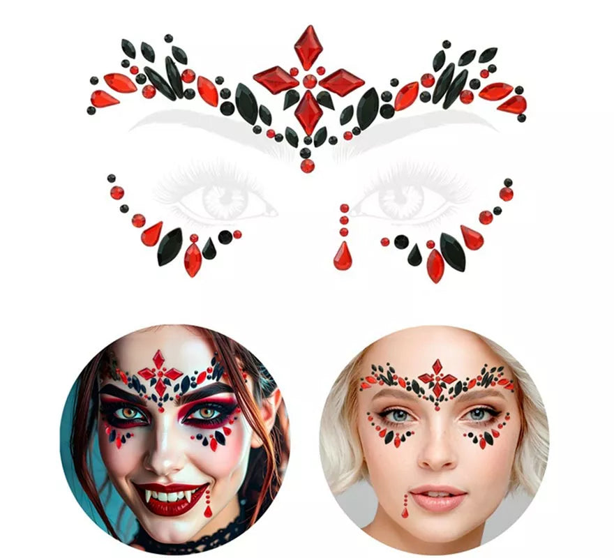 Translation missing: es.Gemas Faciales Adhesivas de Vampiresa Gótica