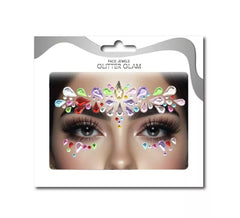 Gemas Faciales camino floral multicolor