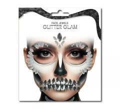 Gemas Faciales Fashion Calavera blanca y negra