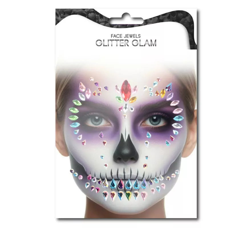 Translation missing: es.Gemas Faciales Fashion Calavera multicolor