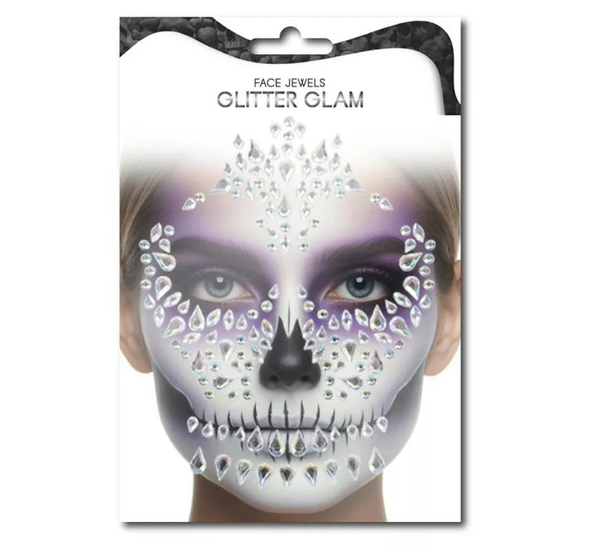 Translation missing: es.Gemas Faciales Fashion Calavera plateada