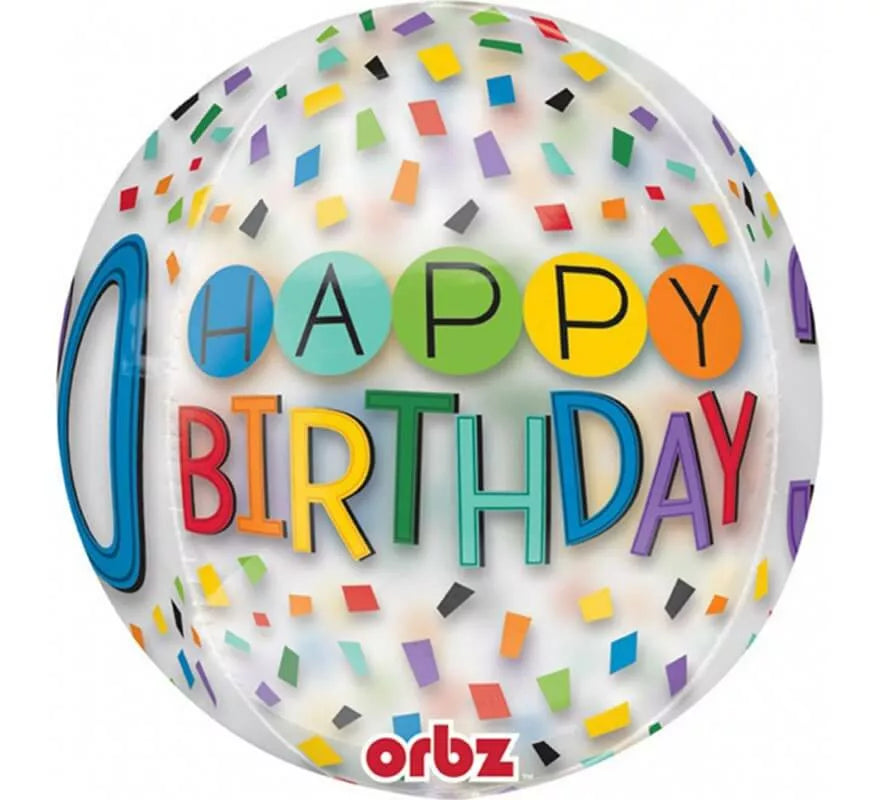 Translation missing: es.Globo de Film transparente Happy Birthday 30 de 38x40 cm