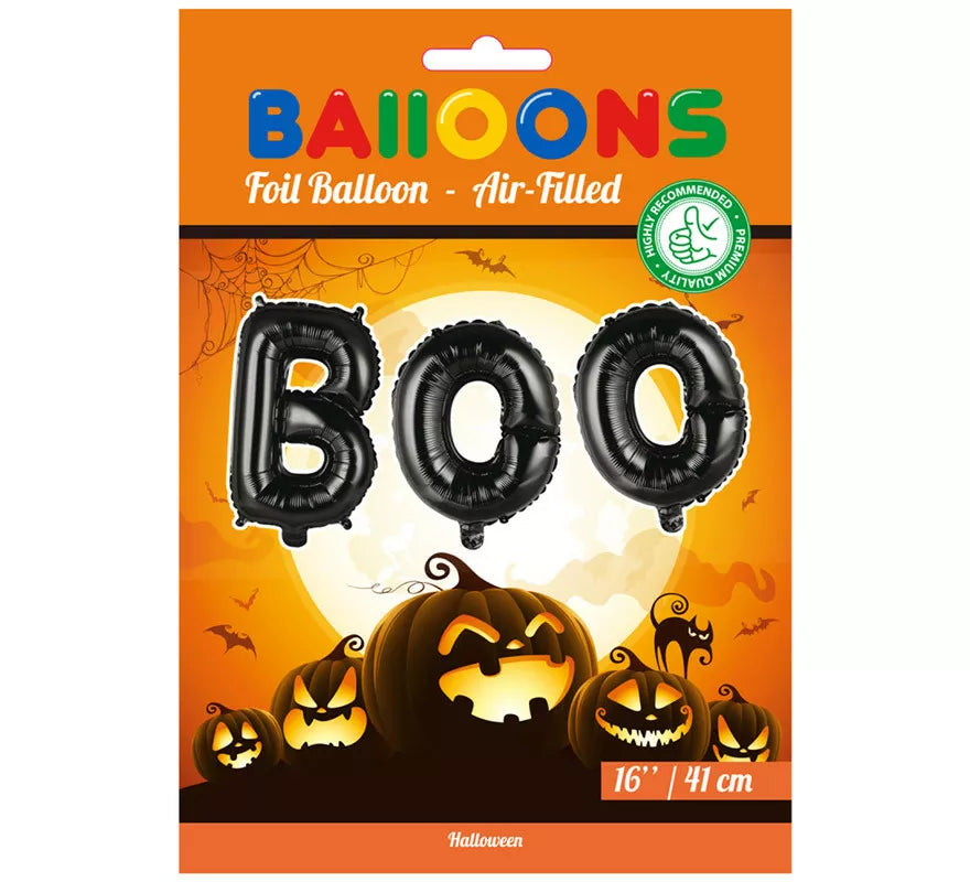 Translation missing: es.Globo de Foil BOO Negro de 41 cm