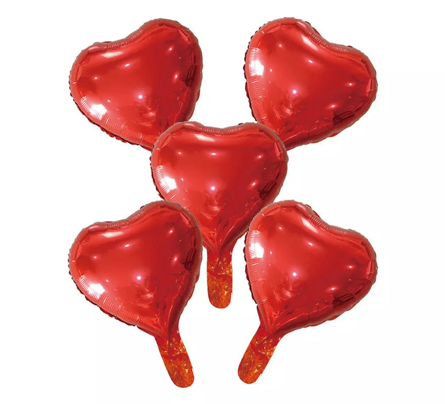 Globo de Foil Corazón de Rojo de 20 cm