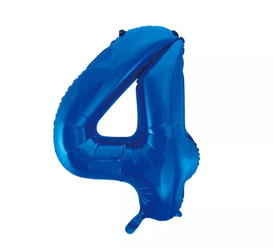 Translation missing: es.Globo de Foil Número 4 Color Azul de 86 cm