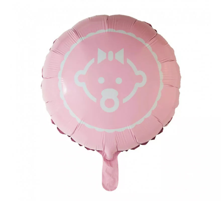 Globo de Foil Redondo Bebé Niña de 46 cm