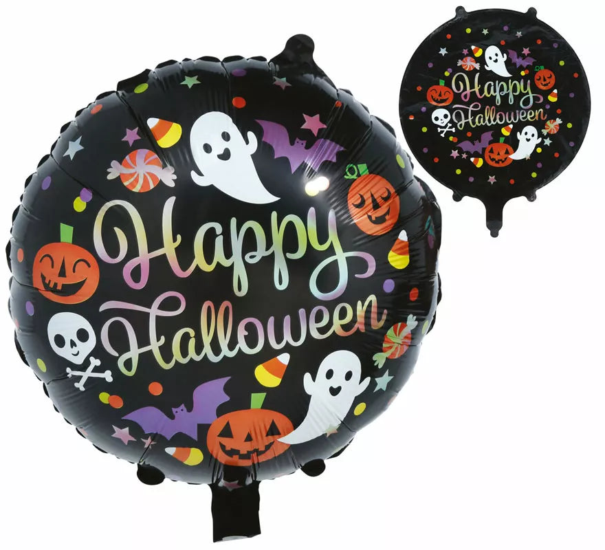 Globo de Foil Redondo Happy Halloween de 50 cm