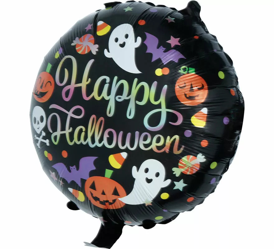 Globo de Foil Redondo Happy Halloween de 50 cm